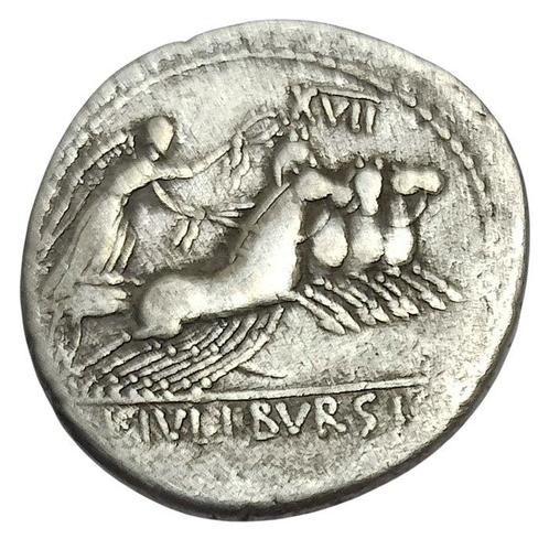 République romaine. L. Julius Bursio, 85 av. J.-C.. Denarius, Postzegels en Munten, Munten | Europa | Niet-Euromunten