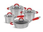 Veiling - Pannenset - RVS - 8 delig - Sandwichbodem, Huis en Inrichting, Nieuw