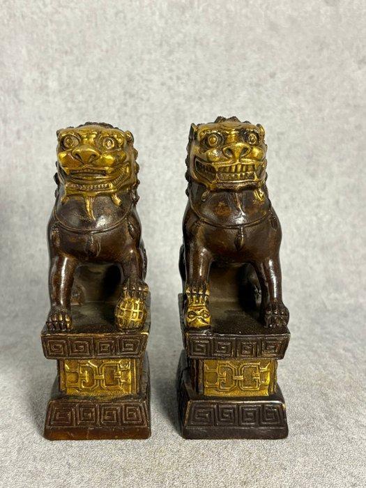 Set foo dogs - Brons - China - Eind 20e eeuw, Antiek en Kunst, Curiosa en Brocante