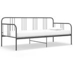 vidaXL Slaapbank metaal grijs 90x200 cm, Verzenden, Nieuw