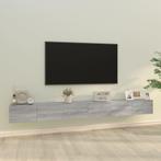 vidaXL 3-delige Tv-meubelset bewerkt hout grijs sonoma, Huis en Inrichting, Verzenden, Nieuw