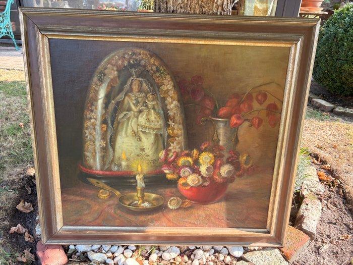 Achiel Lombaert (1906-1986) - Rijk Religieus Bloem en, Antiek en Kunst, Kunst | Schilderijen | Klassiek