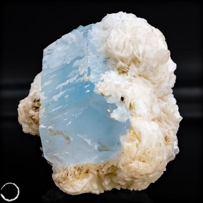 aquamarijn Kristal op matrix- 138.88 g, Collections, Minéraux & Fossiles