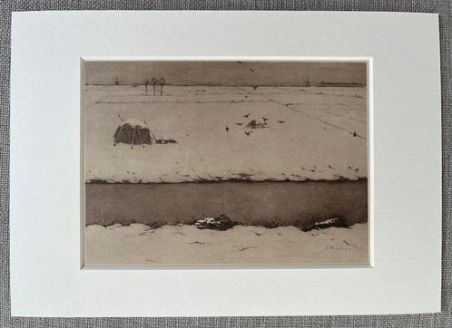 Jan Mankes (1889-1920), after - Winterlandschap 1923 (Mooi, Antiek en Kunst, Antiek | Overige Antiek