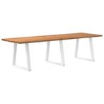 vidaXL Eettafel rechthoekig 280x90x74 cm massief eikenhout, Huis en Inrichting, Tafels | Eettafels, Verzenden, Nieuw