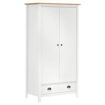 vidaXL Kledingkast Hill 2 deuren 89x50x170 cm massief, Verzenden