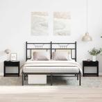 vidaXL Nachtkastjes 2 st 40x30x40 cm spaanplaat zwart, Huis en Inrichting, Slaapkamer | Nachtkastjes, Verzenden, Nieuw