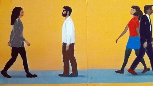 Giorgio Stocco - Strange people 39- opera unica, Antiek en Kunst, Kunst | Schilderijen | Modern