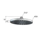 Hoofddouche Hotbath Mate Rond 25 cm Gepolijst Messing PVD, Doe-het-zelf en Bouw, Ophalen of Verzenden, Nieuw, Kraan