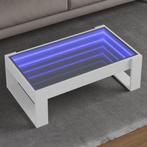 vidaXL Salontafel met Infinity LED 90x53x30 cm wit, Huis en Inrichting, Verzenden, Nieuw