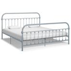 vidaXL Bedframe metaal grijs 180x200 cm, Verzenden, Nieuw