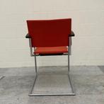 Complete set 4x Vergaderstoelen Casala rode stoffering,