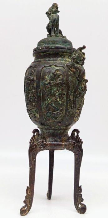 Vaas - Brons - Japan - Meiji periode (1868-1912) - Prachtige, Antiek en Kunst, Antiek | Overige Antiek