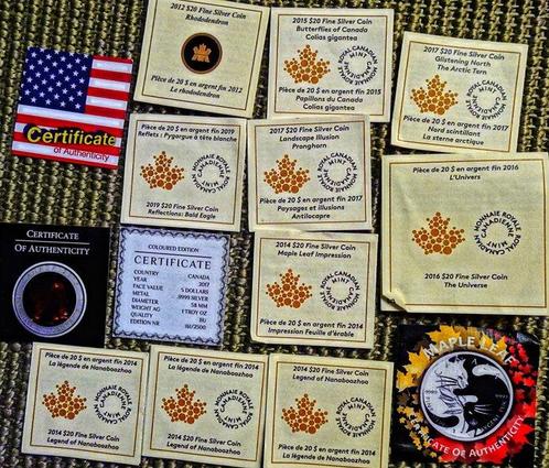 Canada. 1 oz 2010-2027-CANADA-Série limitée de 16 belles, Postzegels en Munten, Munten | Europa | Niet-Euromunten