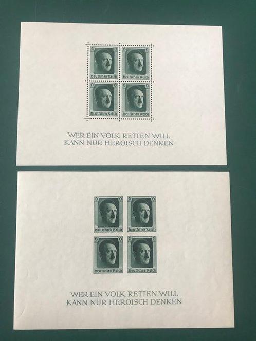 Duitse Rijk 1937 - Hitler blok getand en ongetand - Michel, Postzegels en Munten, Postzegels | Europa | Duitsland