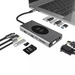 DrPhone MD7 15-in-1 USB C Hub met Draadloze Qi Lader-, Computers en Software, Verzenden, Nieuw