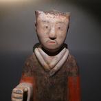 Chinois ancien, empire Han Terre cuite Guerrier en armure.