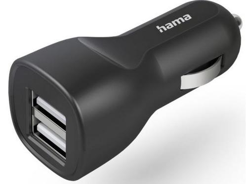 Veiling - Hama Auto-oplader, 2x USB-A, 12 W, zwart, Telecommunicatie, Mobiele telefoons | Telefoon-opladers, Gebruikt