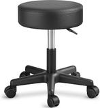 Zadelkruk - Kruk op wielen - Rolkruk - Draaikruk - Zwart - T, Huis en Inrichting, Verzenden, Nieuw
