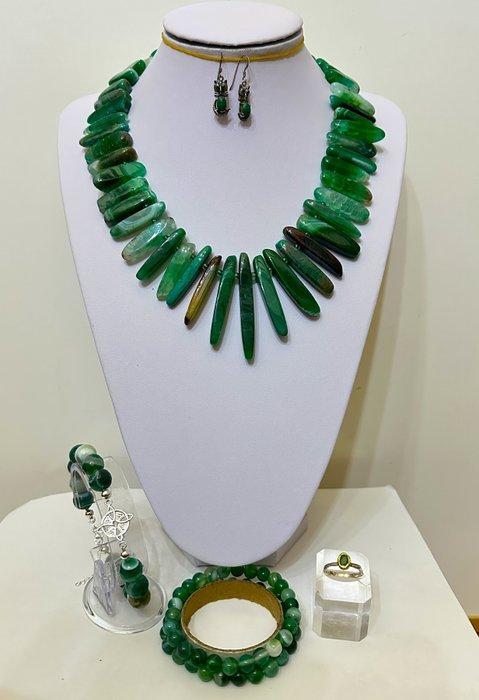 Braziliaanse natuurlijke groene agaat (1395 karaat),, Verzamelen, Mineralen en Fossielen