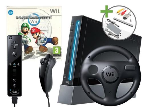 Nintendo Wii Starter Pack - Mario Kart Motion Plus Black, Games en Spelcomputers, Spelcomputers | Nintendo Wii, Verzenden