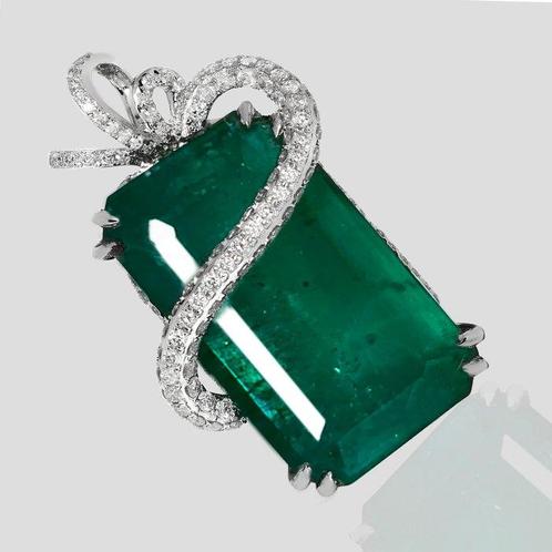 Zonder Minimumprijs - Hanger - 18 karaat Witgoud, IGI 16,53, Handtassen en Accessoires, Antieke sieraden