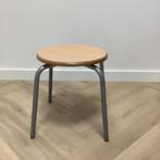 Tweedehands schoolkruk, zithoogte 39 cm, , beuken - grijs, Huis en Inrichting, Barkrukken, Gebruikt, Hout