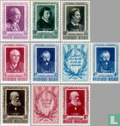 België - Belgische letterkundigen - 1952, Postzegels en Munten, Postzegels | Europa | België, Verzenden