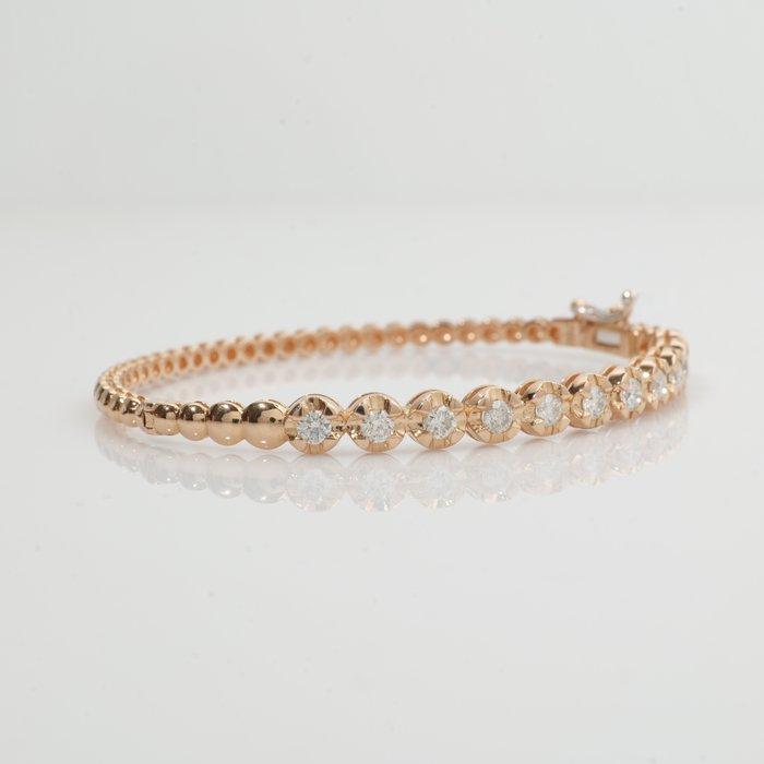 Armband - 18 karaat Geel goud - 1.16ct. tw. Diamant, Handtassen en Accessoires, Armbanden
