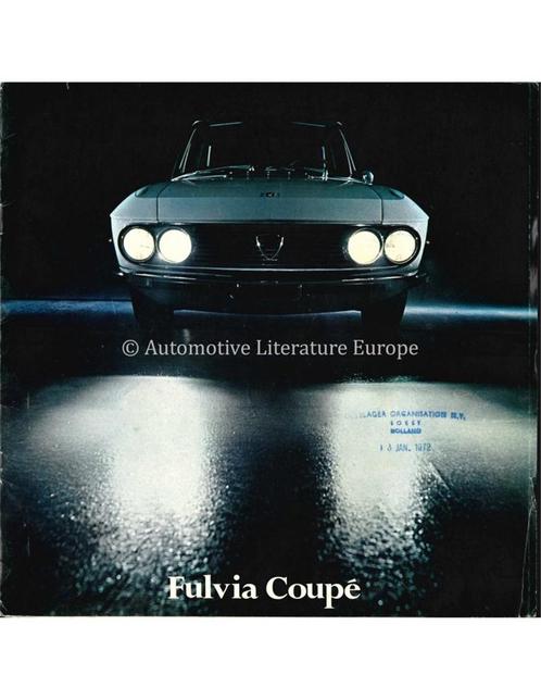 1971 LANCIA FULVIA COUPÉ BROCHURE, Livres, Autos | Brochures & Magazines, Enlèvement ou Envoi