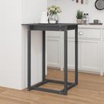 vidaXL Table de bar Gris 80x80x110 cm Bois massif de pin