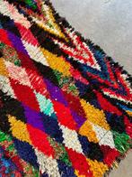 Vintage Marokkaanse Boucherouite tapijt – Kleurrijk, Nieuw