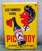 Emaillerie française - Plaque émaillée - VINS PICARDY -