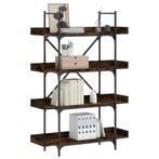 vidaXL Boekenkast 4-laags 100x33x145,5 cm bewerkt hout, Huis en Inrichting, Kasten | Boekenkasten, Verzenden, Nieuw