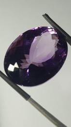 1 pcs Paars Amethist - 30.82 ct - Antwerp Laboratory for, Handtassen en Accessoires, Edelstenen, Nieuw