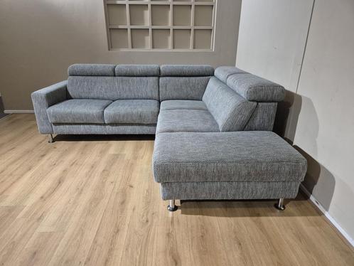 In House Hoekbank - Rigas - Grijs - Stof - Verstelbaar - Des, Huis en Inrichting, Zetels | Zetels en Chaises Longues, 200 tot 250 cm