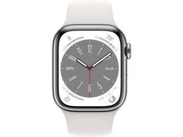 Apple Watch Series 8 - 4G - 45mm - ECG - Zilver, Verzenden
