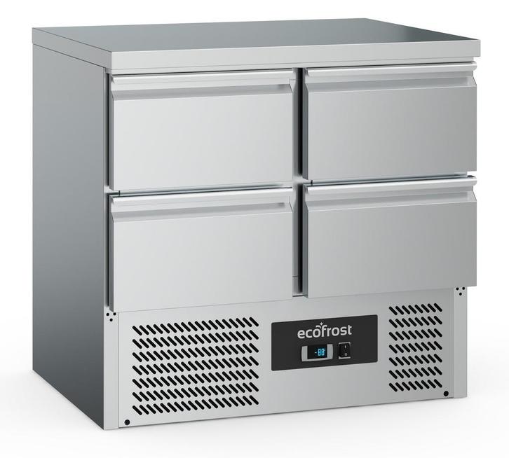 Koelwerkbank | 220L | 4 Laden | +2°C/+8°C | Statisch +, Articles professionnels, Horeca | Équipement de cuisine, Envoi