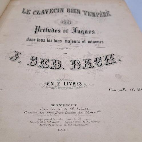 Johann Sebastian Bach - Le Clavecin bien tempéré / Das, Antiek en Kunst, Antiek | Boeken en Manuscripten