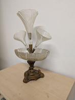 Plateau - En alliage, Cristal - Coupe avec des vases de