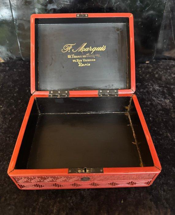 Sieradendoos - Cinnaber gelakt - Antieke Chinese lakdoos, Antiek en Kunst, Antiek | Overige Antiek