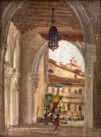 Luigi Nono (1850 – 1918) - Portico di palazzo con vista sul