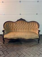 Bank (2) - Hout - Victoriaans bank en stoel, Antiek en Kunst