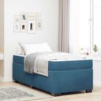 vidaXL Bedframe met matras Blauw 80 x 200 cm Stof, Verzenden, Nieuw