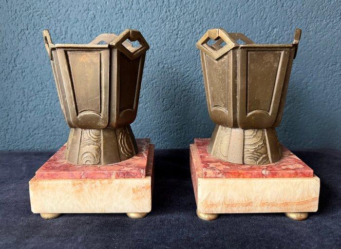 Cassolette (2) - Zamac, Antiek en Kunst, Antiek | Klokken