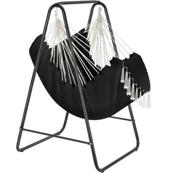 tectake Hangstoel Alison, boho-stijl, draagkracht 160kg - zw, Verzenden, Nieuw