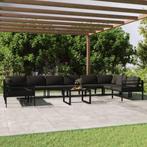 vidaXL 11-delige Loungeset met kussens aluminium, Tuin en Terras, Verzenden, Nieuw, Loungeset