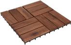 2dekans | Terrastegels acaciahout set 9 stuks - 30x30cm -, Ophalen of Verzenden, Nieuw