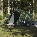 vidaXL Tunneltent 2-persoons waterdicht camouflage, Verzenden, Nieuw