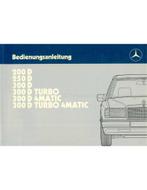 1988 MERCEDES BENZ E KLASSE DIESEL INSTRUCTIEBOEKJE DUITS